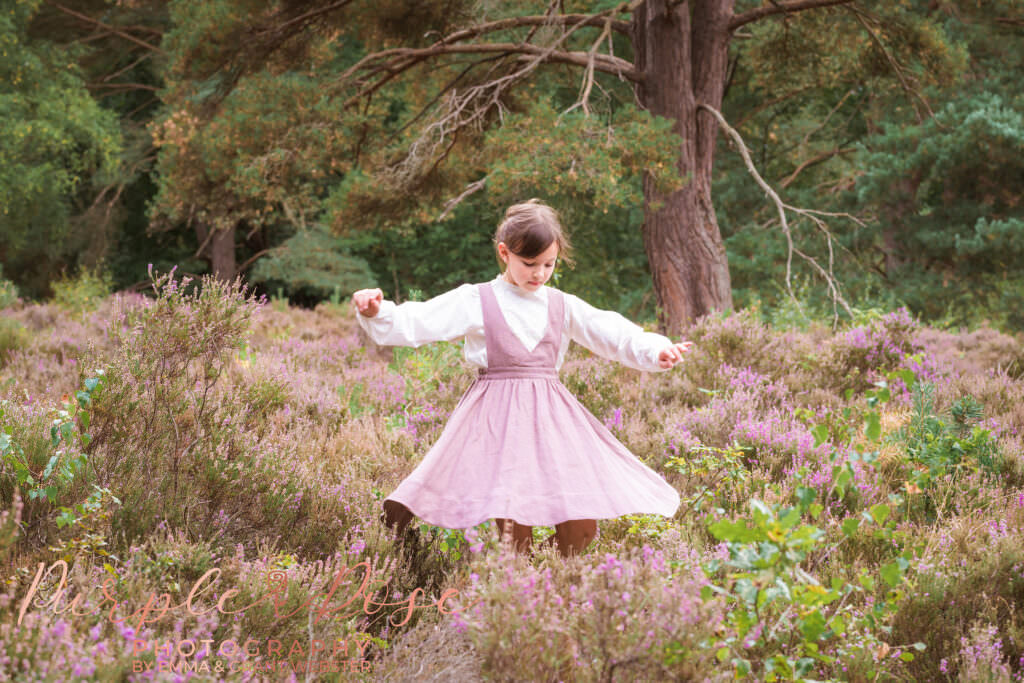 Girl twirling in her dress