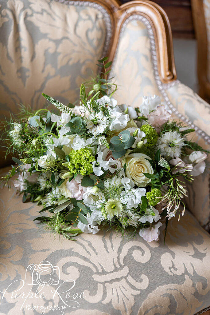 Bridal Bouquet on a chair