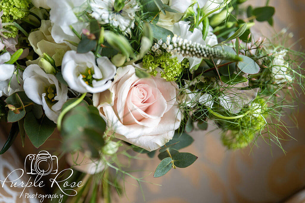 Close up of a bridal bouquet