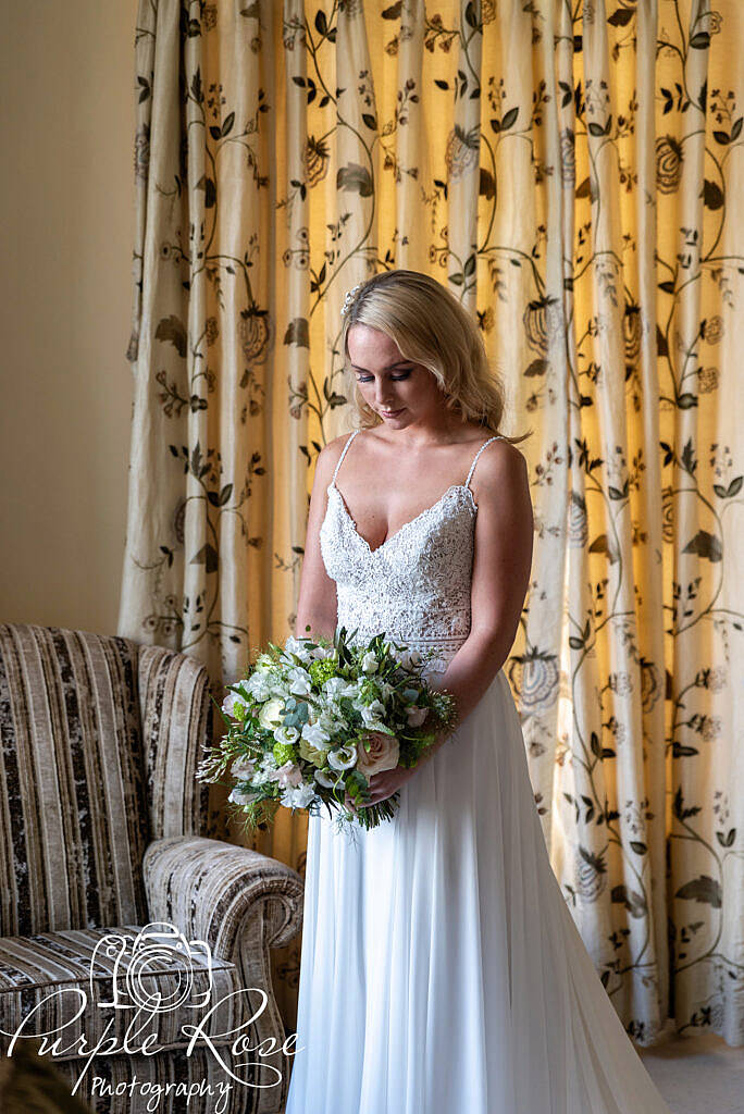 Bride waiting in the bridal suite