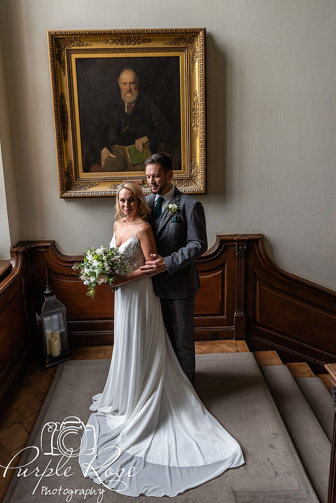 Traditional photo of a bride and groom