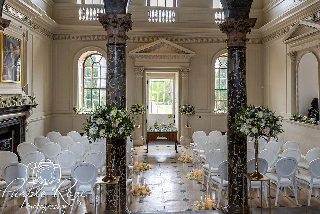 Main room set up for the wedding