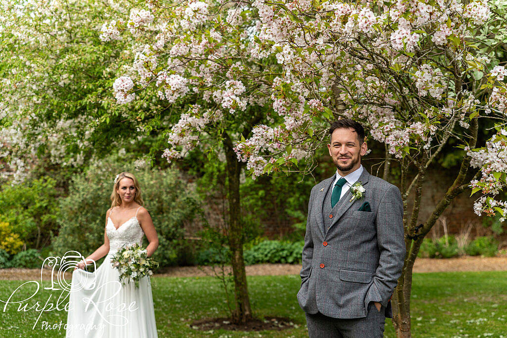 Bride looking at her groom