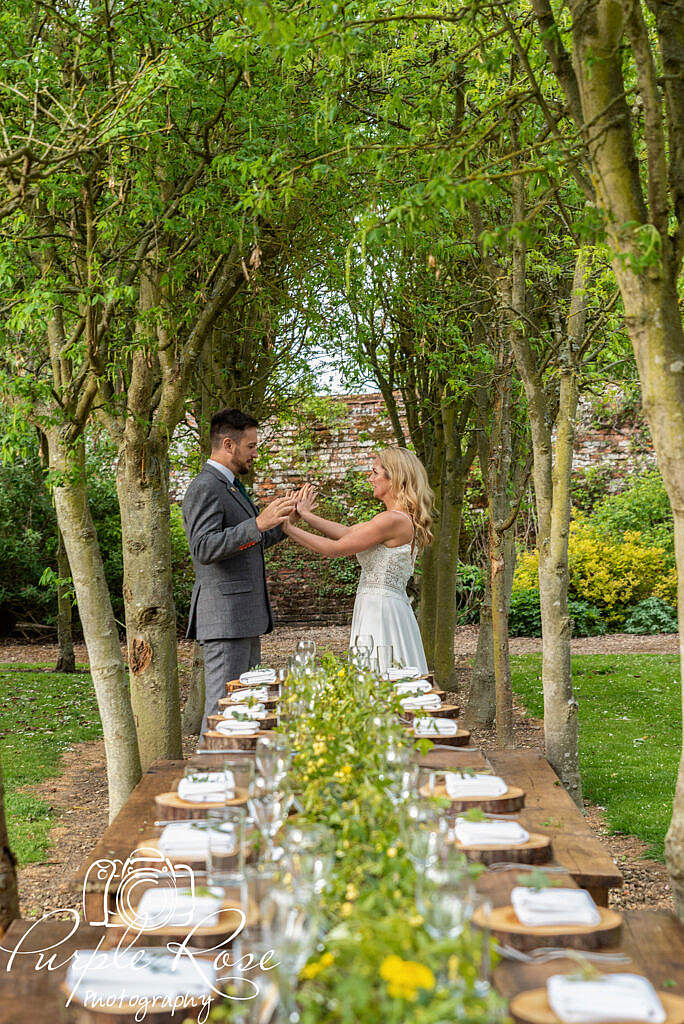 Garden wedding reception