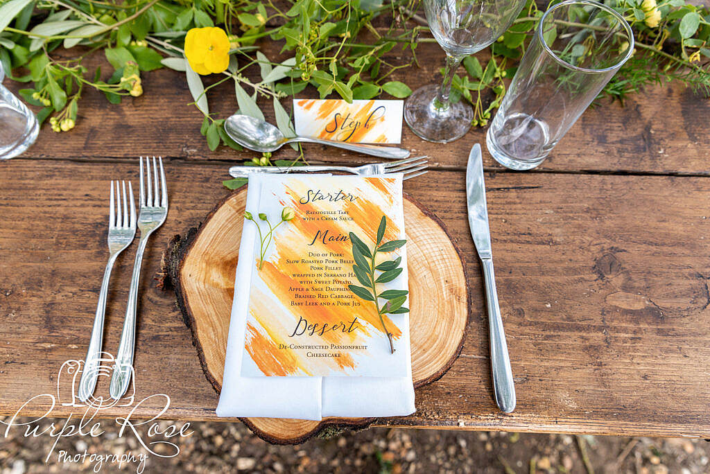 Wedding table layout