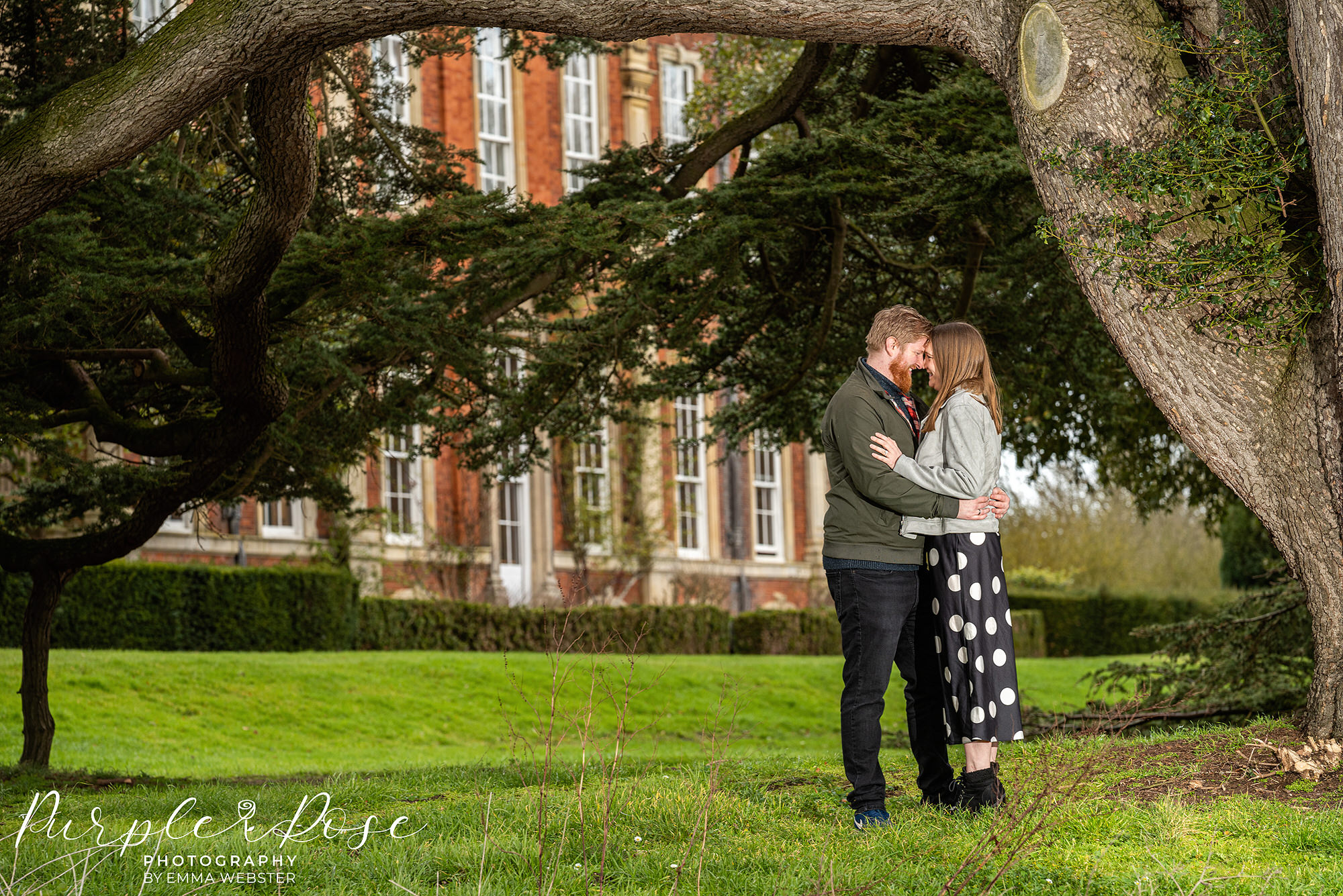 Couple under a trees canopy