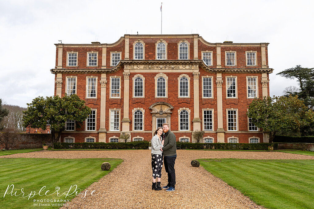 Couple in front of Chicheley Hall