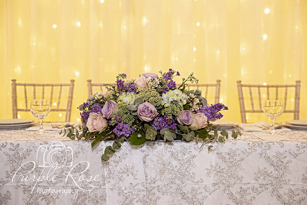 Wedding flowers for top table