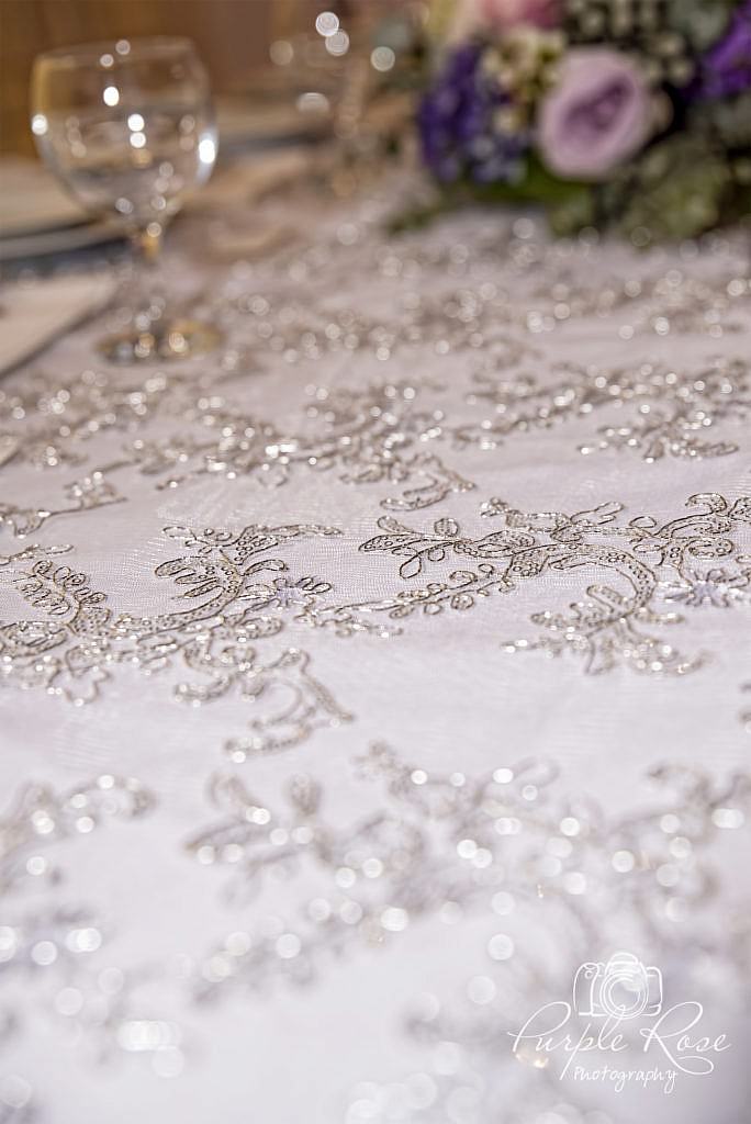 Photo of a sequined table cloth