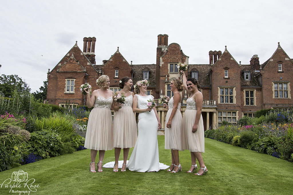 Bride with her bridesmaids