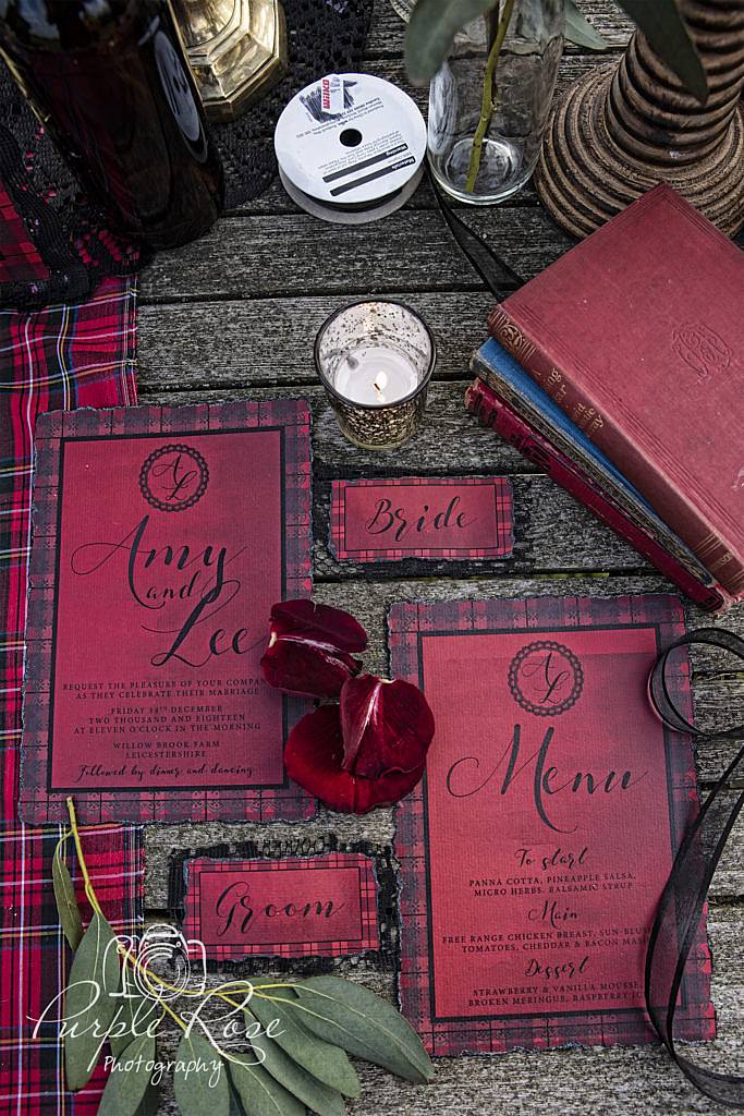 Gothic wedding stationery