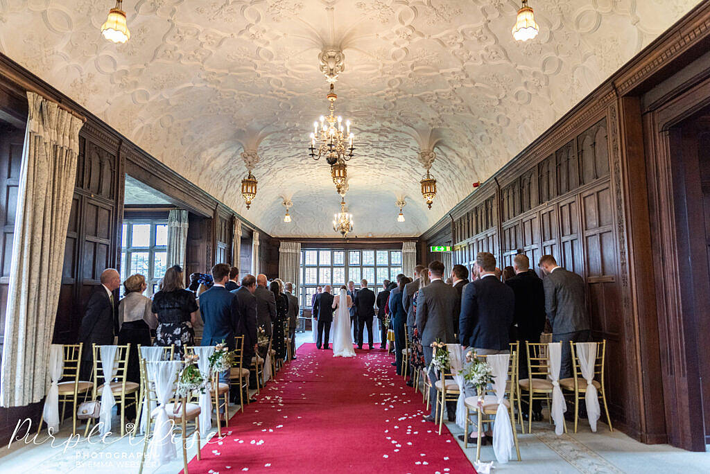 Bride and groom during the wedding ceremony