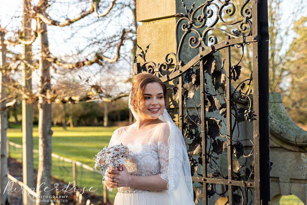 bride lit by golden light