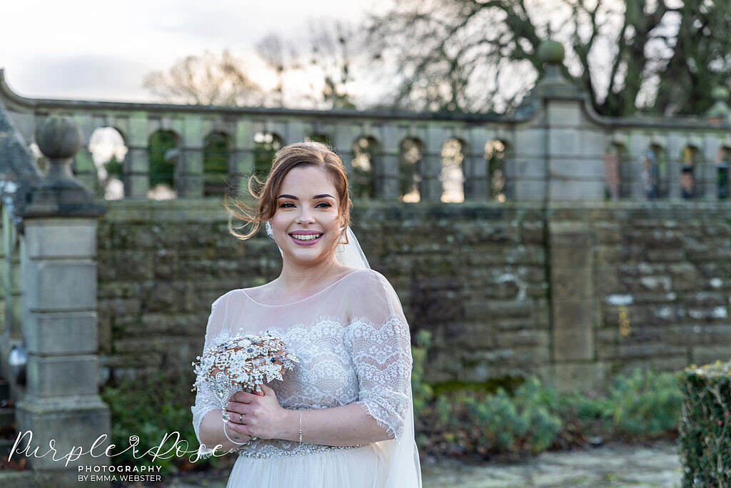 Bride smiling