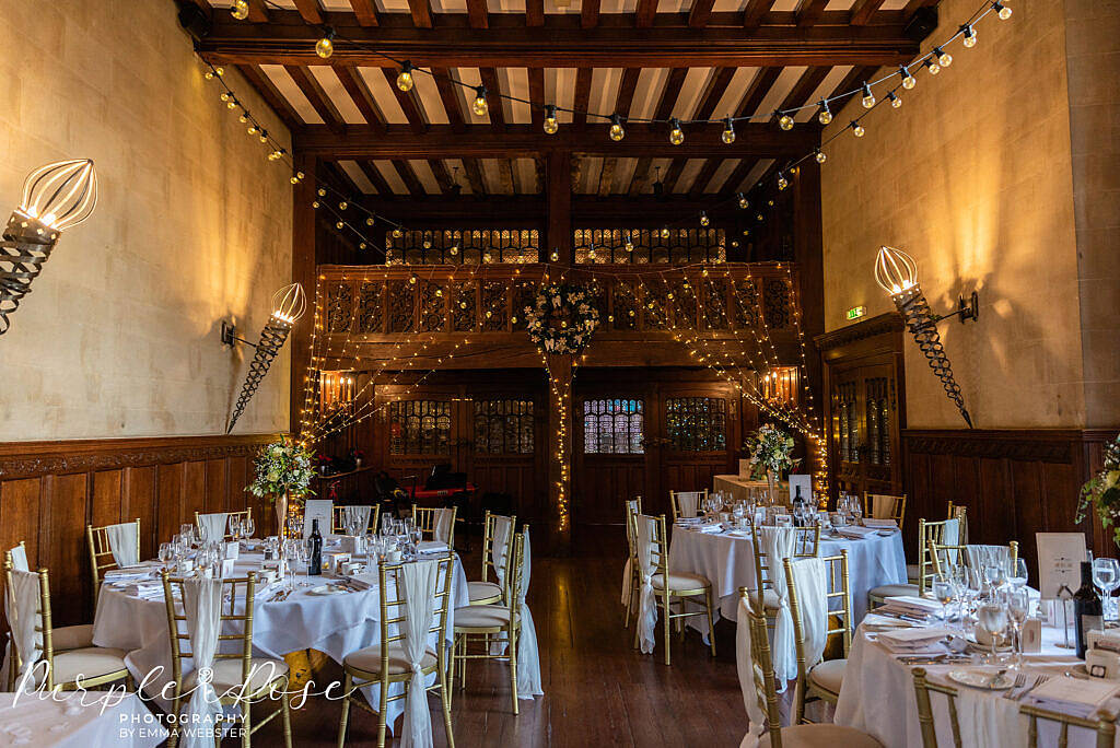 Reception room at Farnham Hall