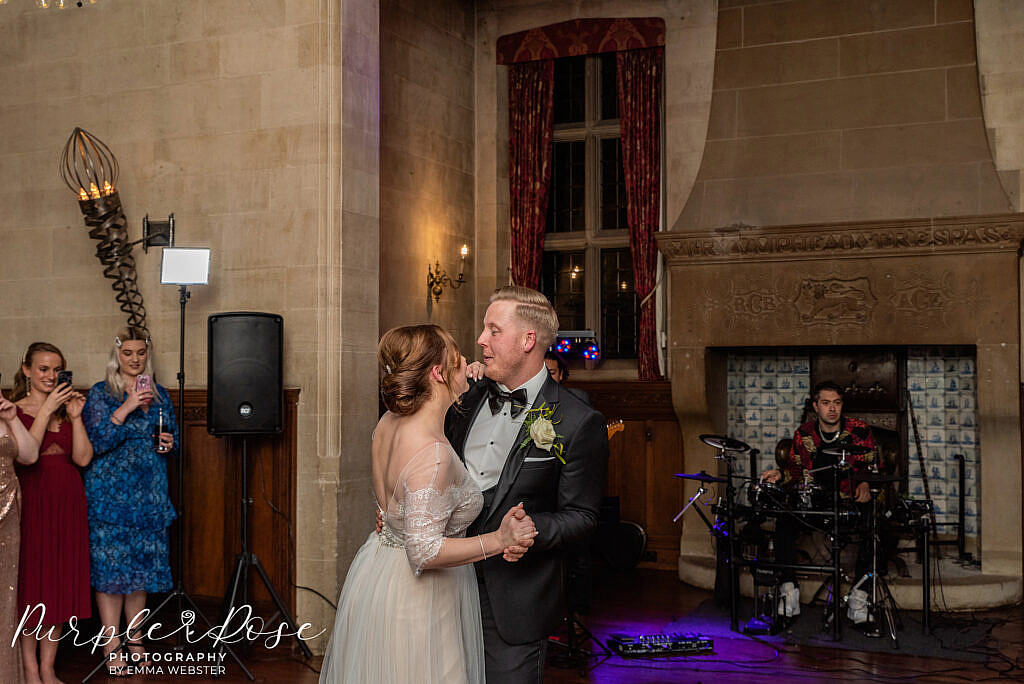 Bride and grooms first dance as a married couple