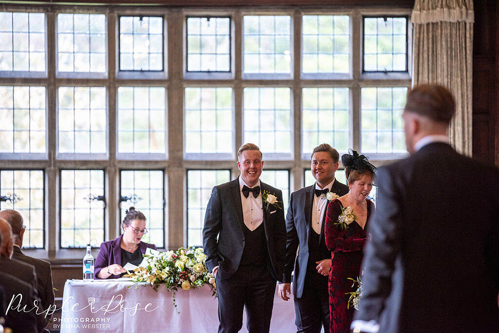 Groom waiting for his bride to arrive