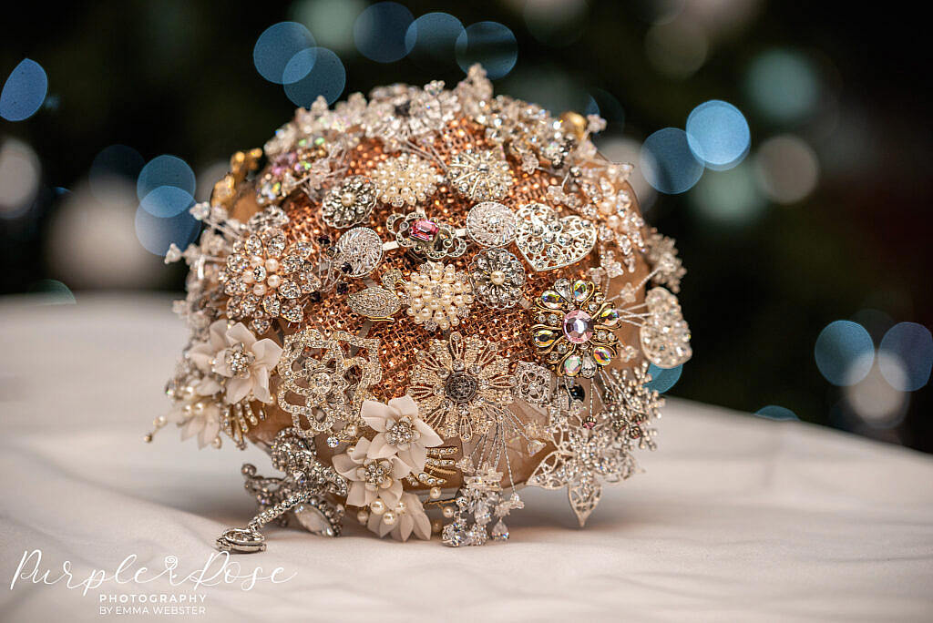 Brides metal wedding bouquet