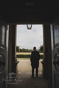 Groom waiting for his bride to arrive.