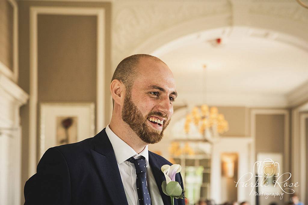 Groom nervously laughing