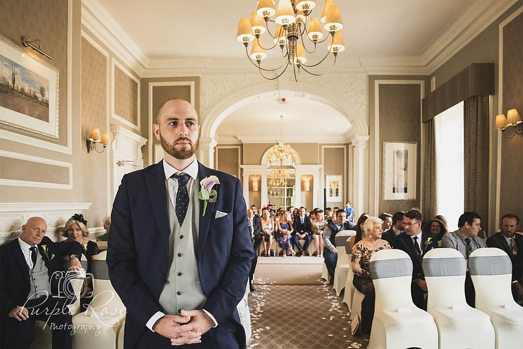 Groom waiting for his bride