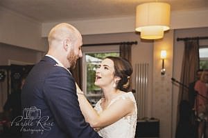 Bride singing to her groom