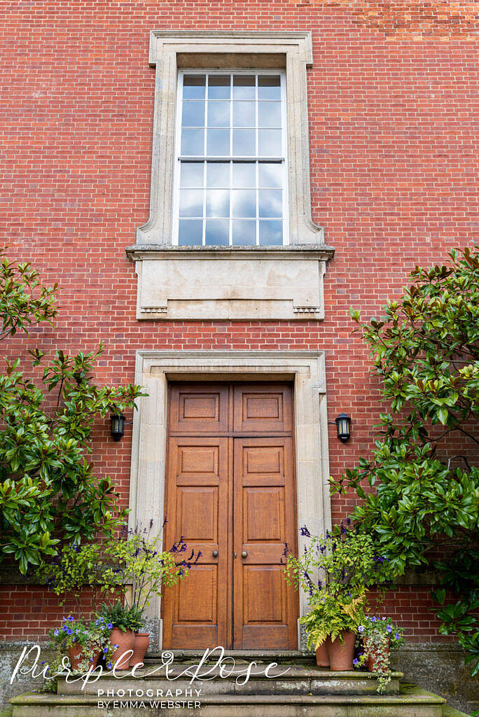 Side entrance at Kelmarsh Hall Northampton