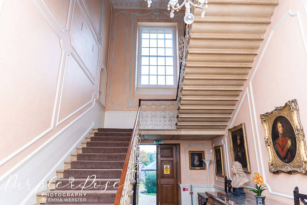 Stunning staircase at Kelmarsh Hall Northampton