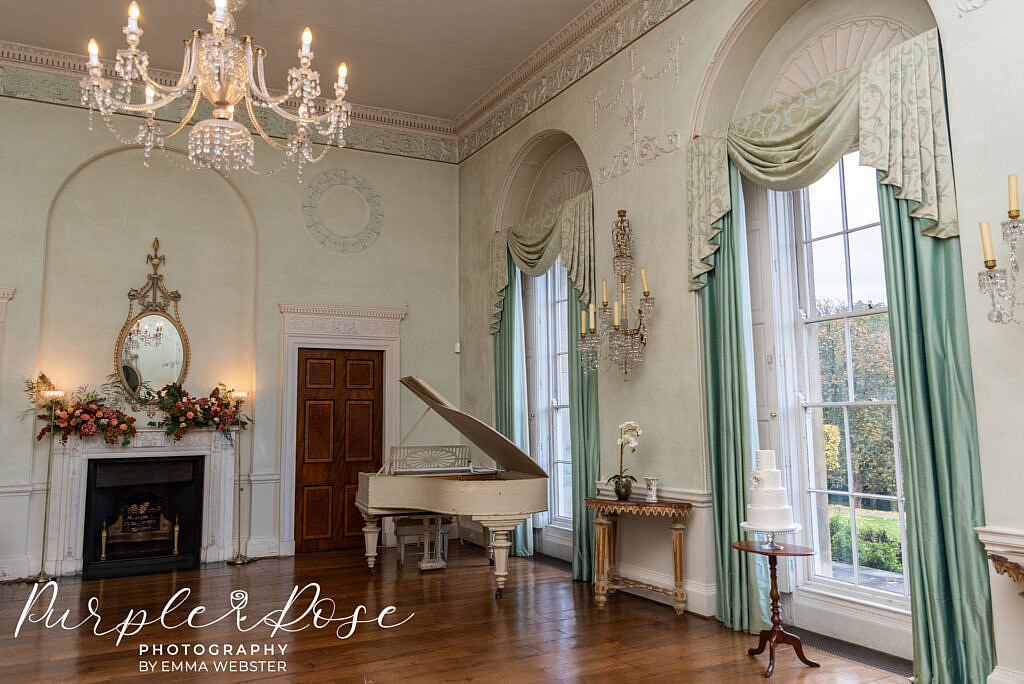 Stunning wedding reception room in Kelmarsh Hall Northampton