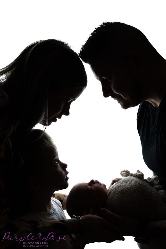 Silhouette of a family