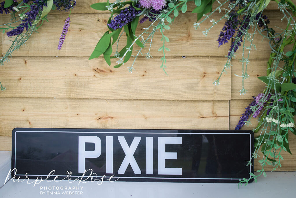 Pixie photo booth sign
