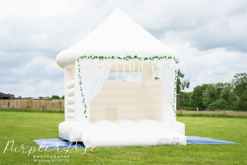 White wedding bouncy castle