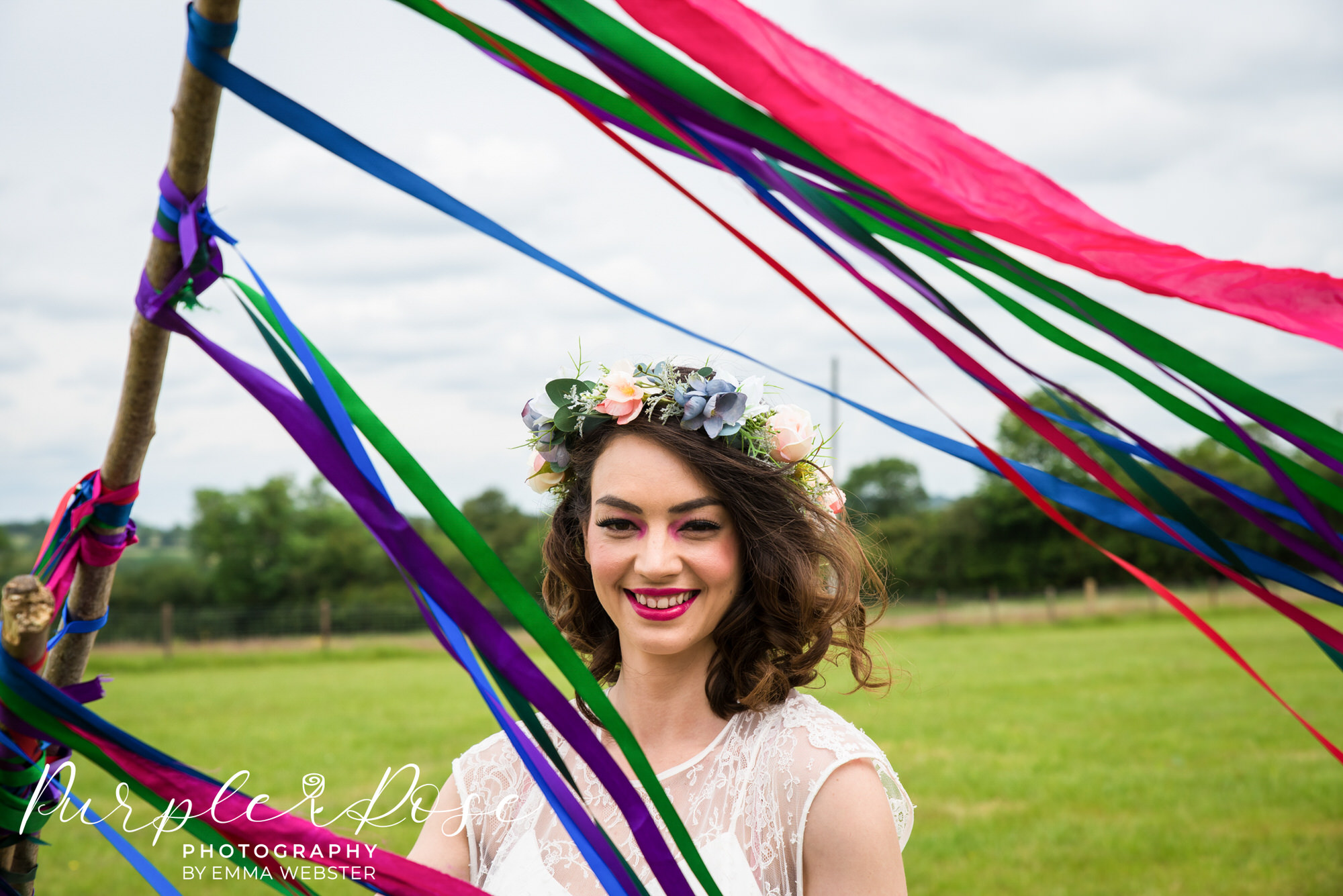 Ribbons swaying in the breeze