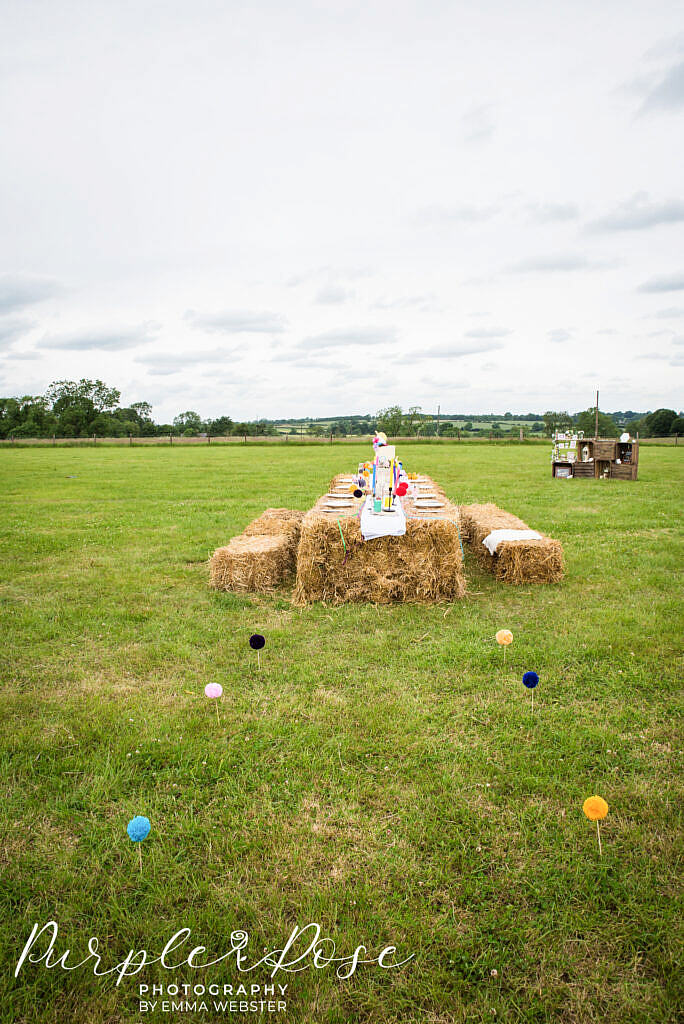 Hay stack wedding table