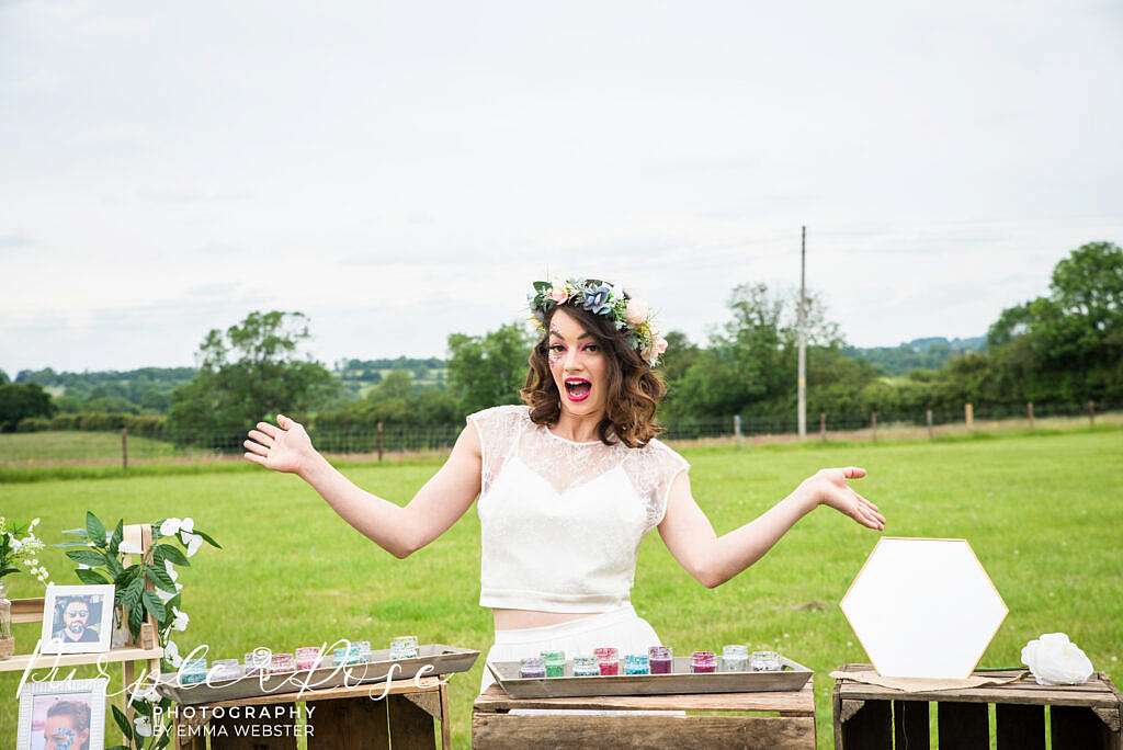 Bride being silly