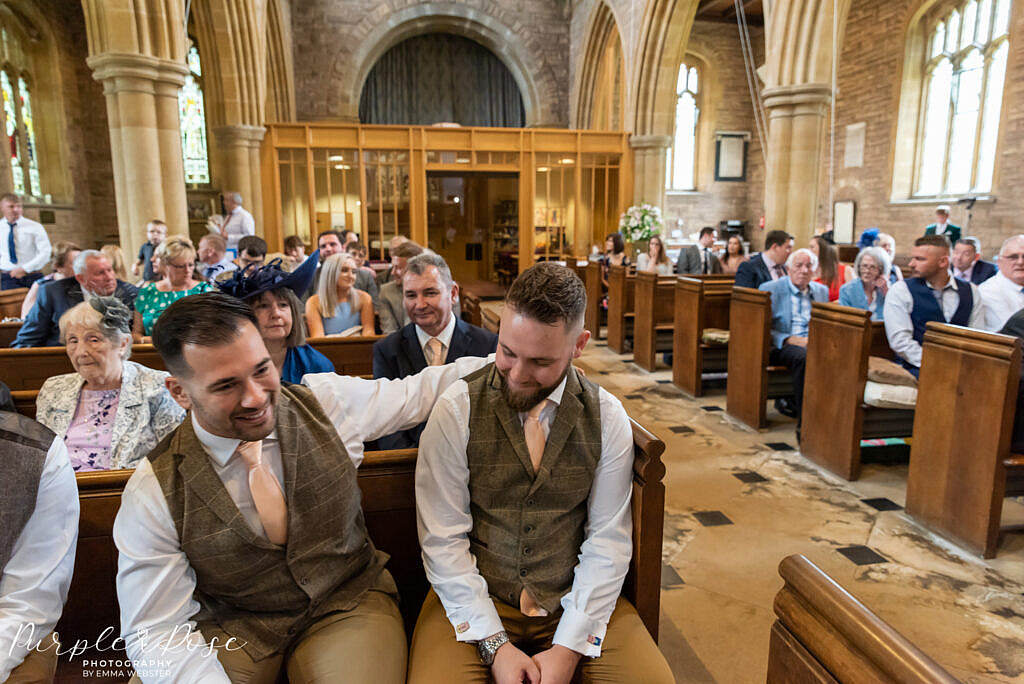 Groom waiting in the church