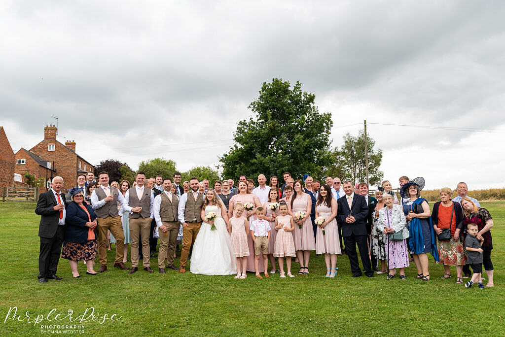 Wedding guests group shot