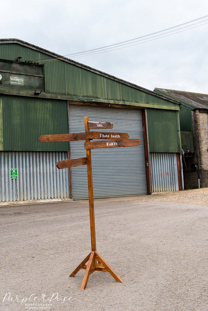 Wedding signpost