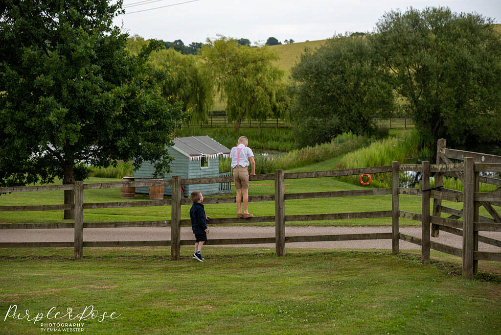 Children enjoying the venues grounds