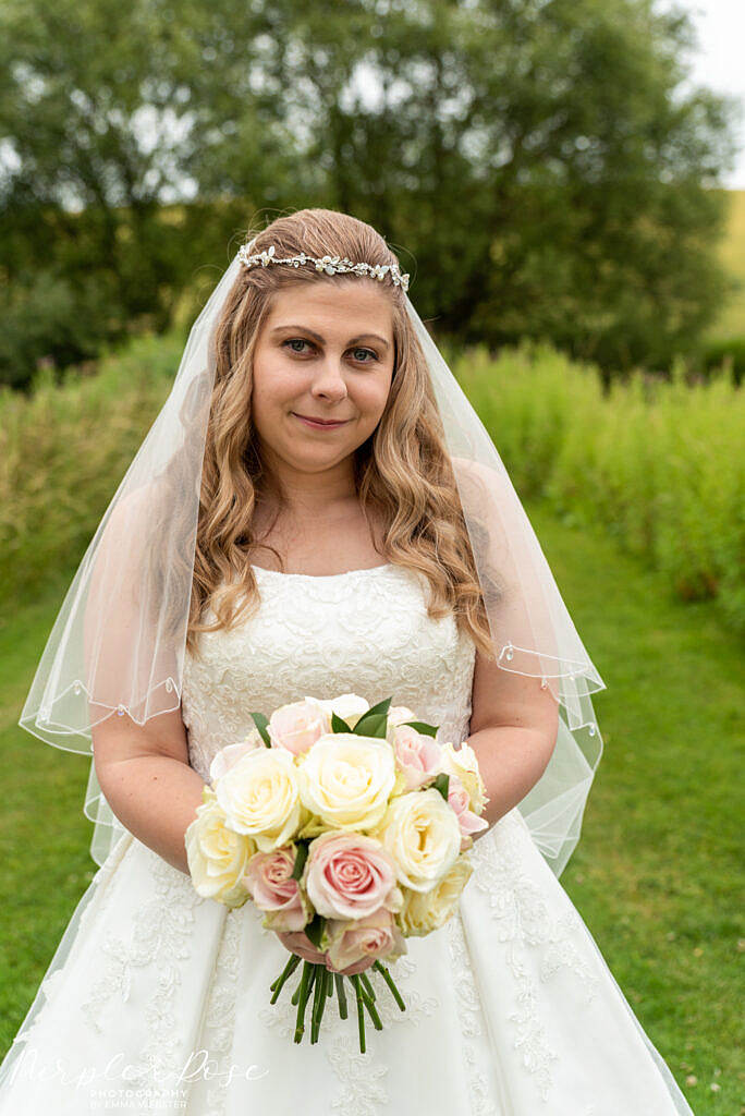 bride holding her bouquet