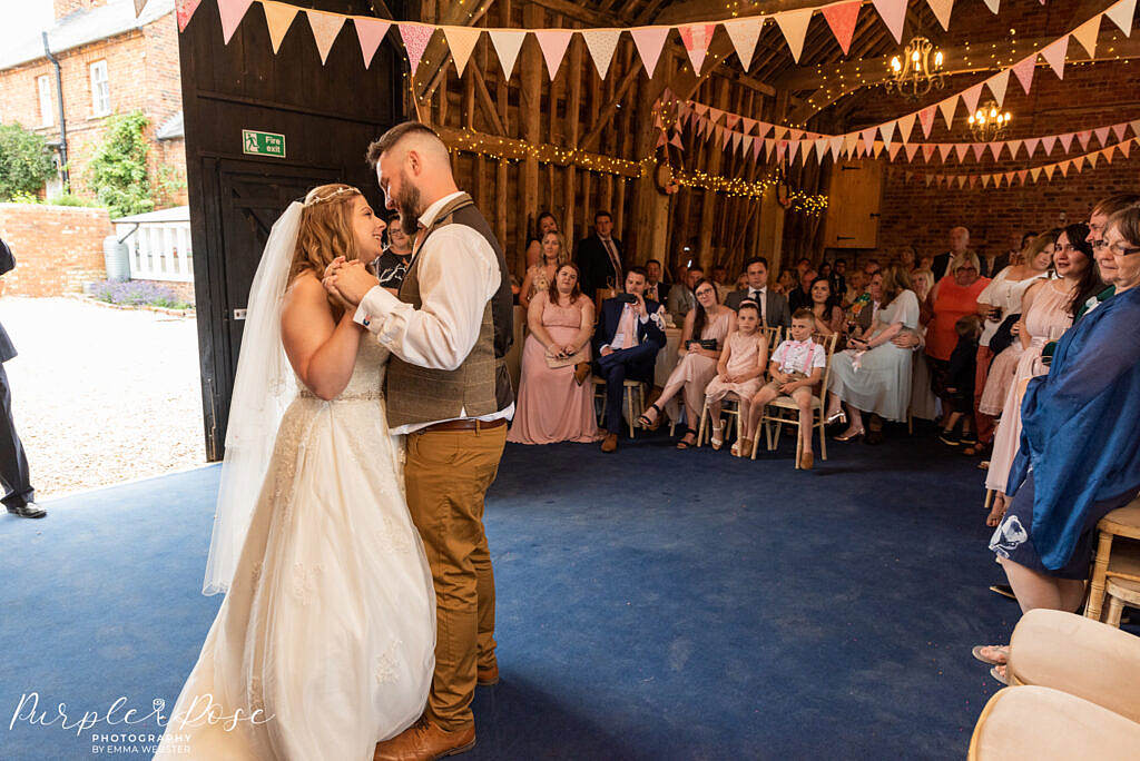 Bride and grooms first dance