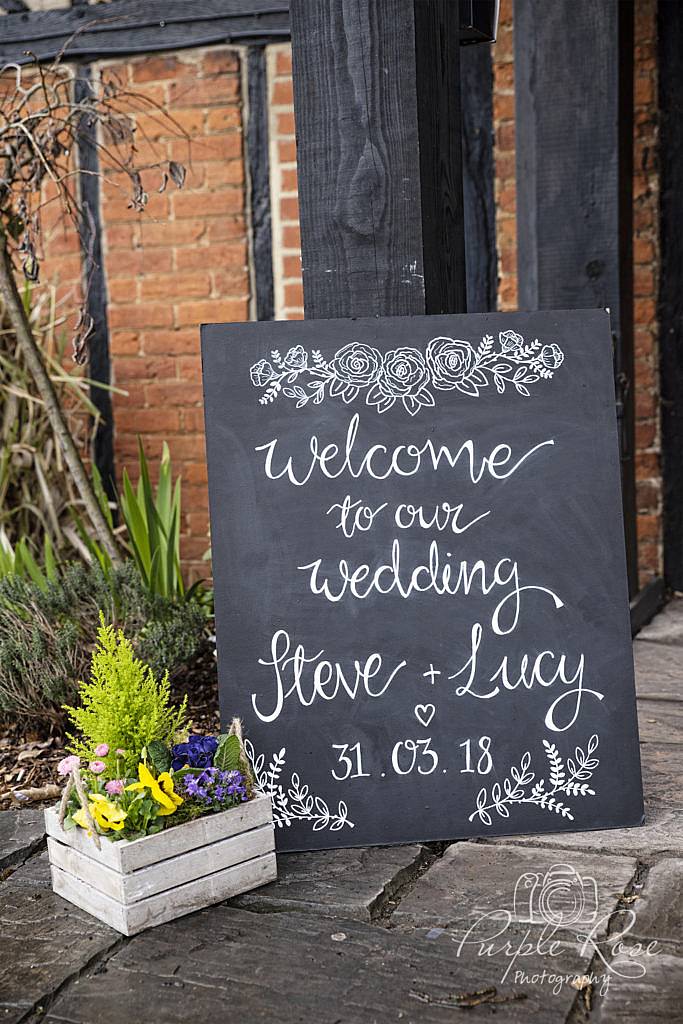 Wedding welcome sign