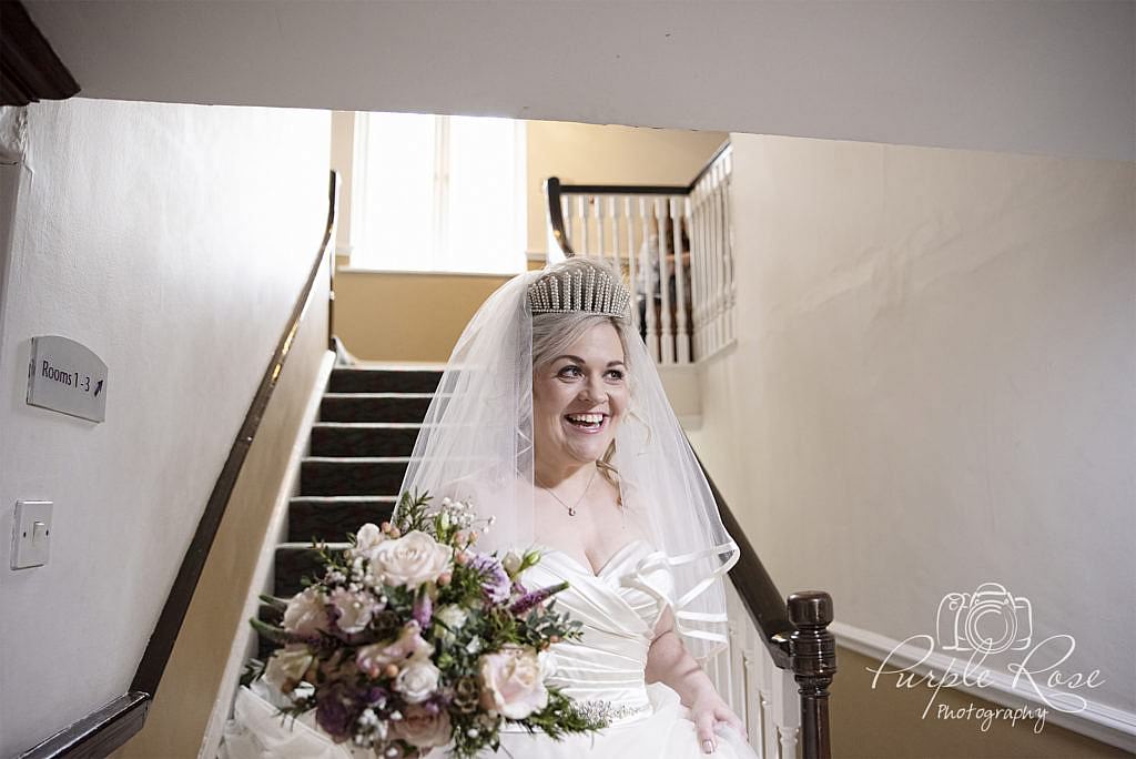 Bride preparing to head to her wedding