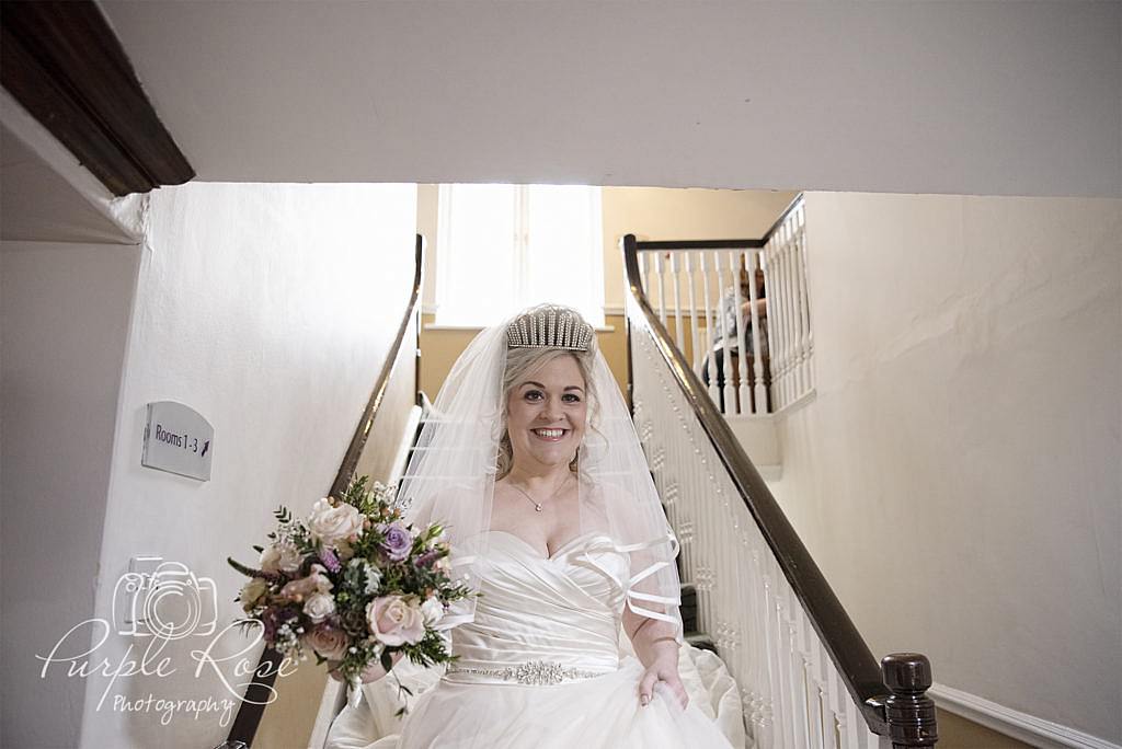 Bride preparing to head to her wedding