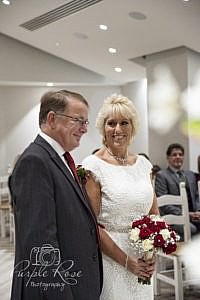 Bride & Groom during their wedding ceremony