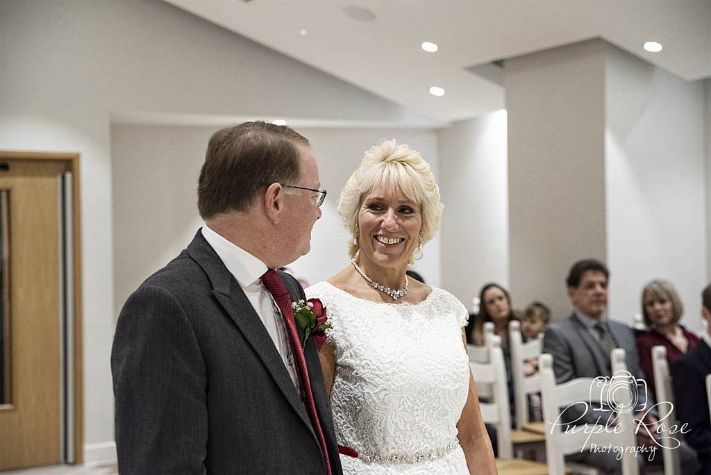 Bride & Groom during their wedding ceremony