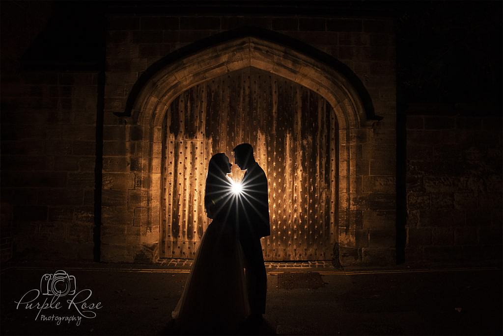 Nigh time wedding photo