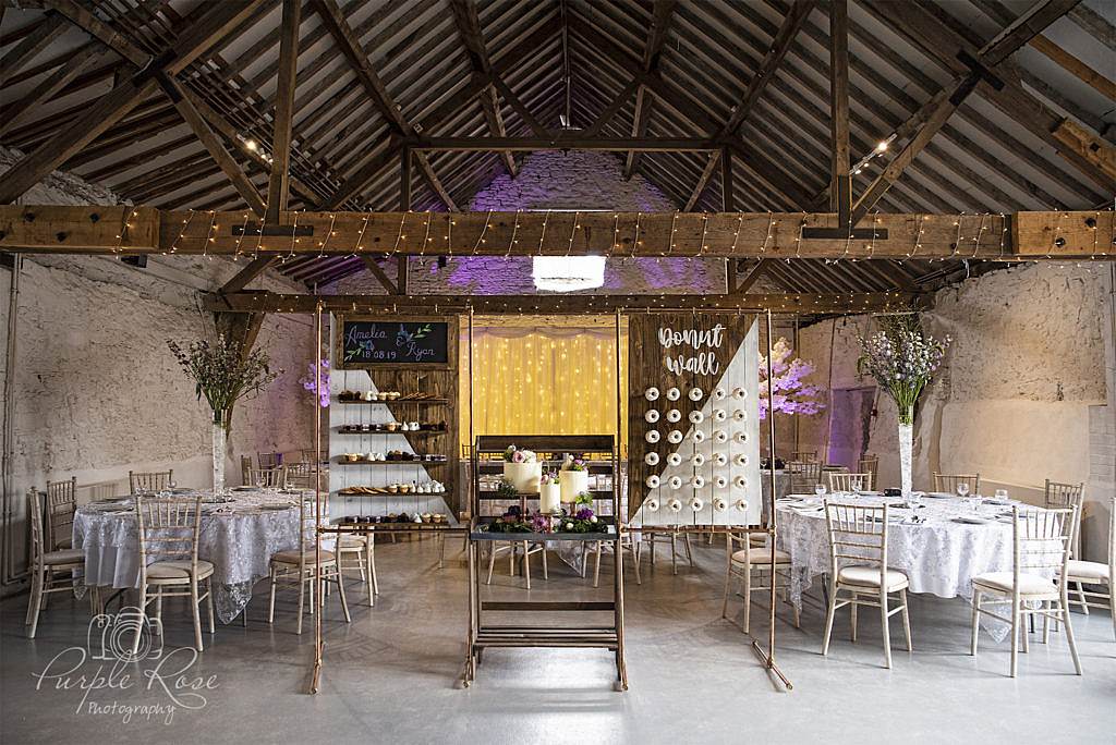 Cruck Barn in Milton Keynes ready for a wedding