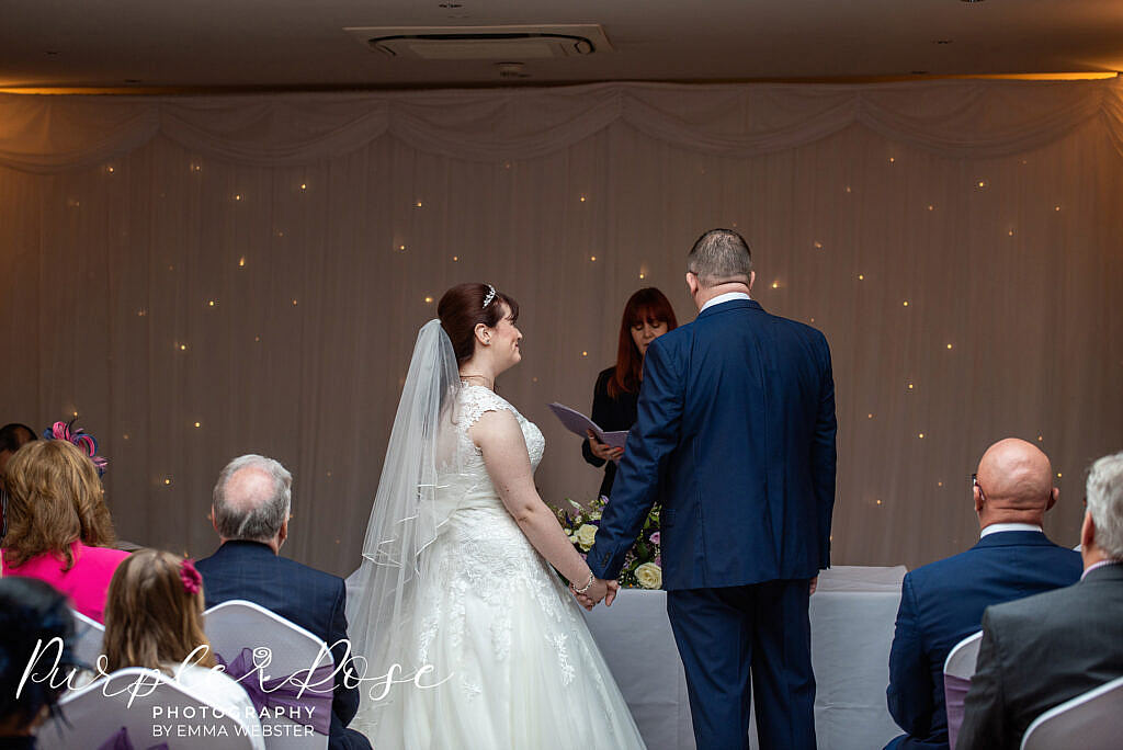 Bride and groom getting married