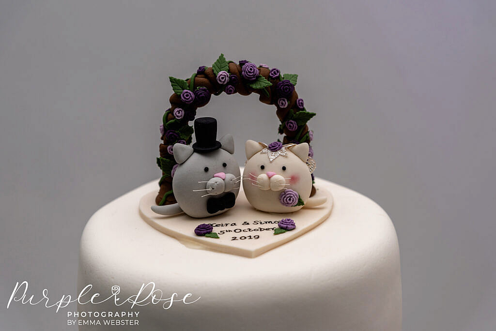 Cat wedding cake topper